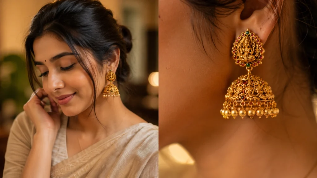 3. Jhumkas - The Earring That Never Goes Out of Style (Especially in Gold)