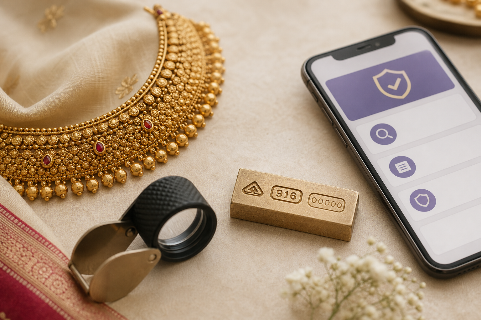 bis hallmarked gold with purity guarantee checklist