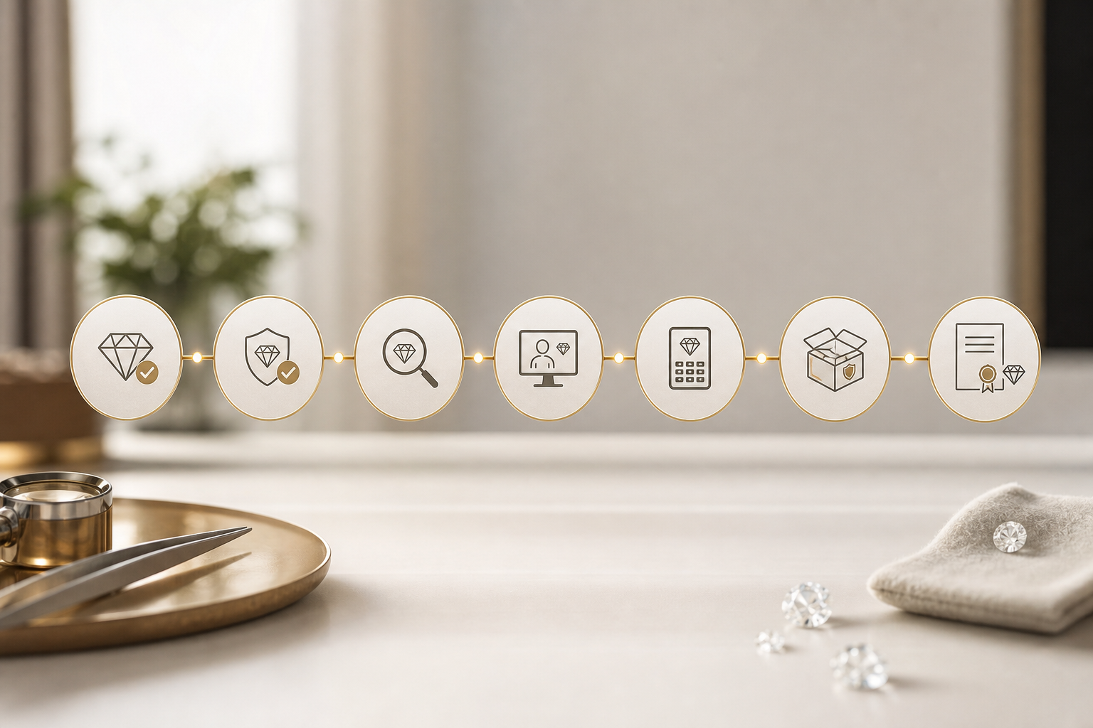 step-by-step buying flow from shortlist to insured delivery