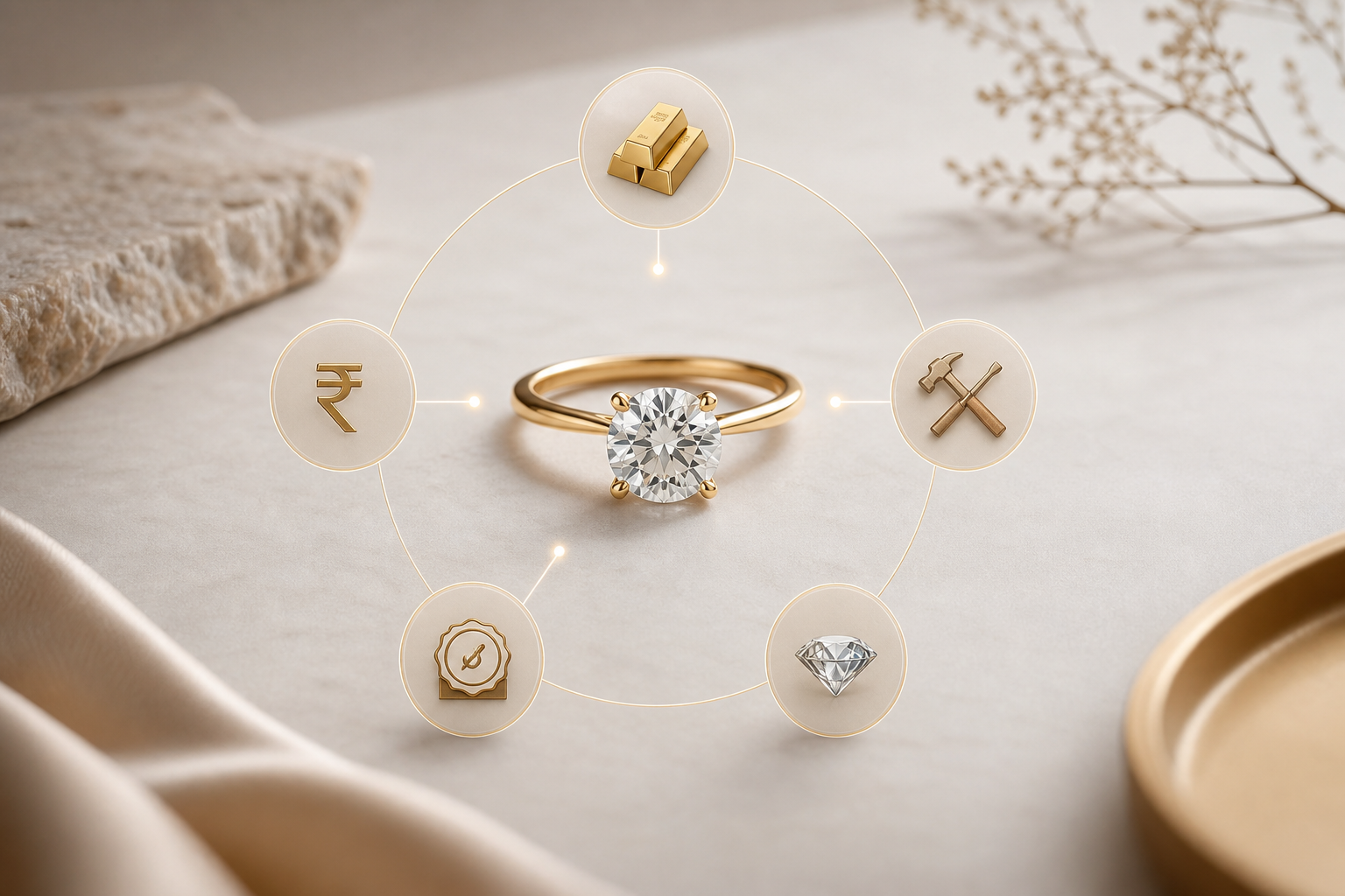 Pricing breakdown for bridal ring