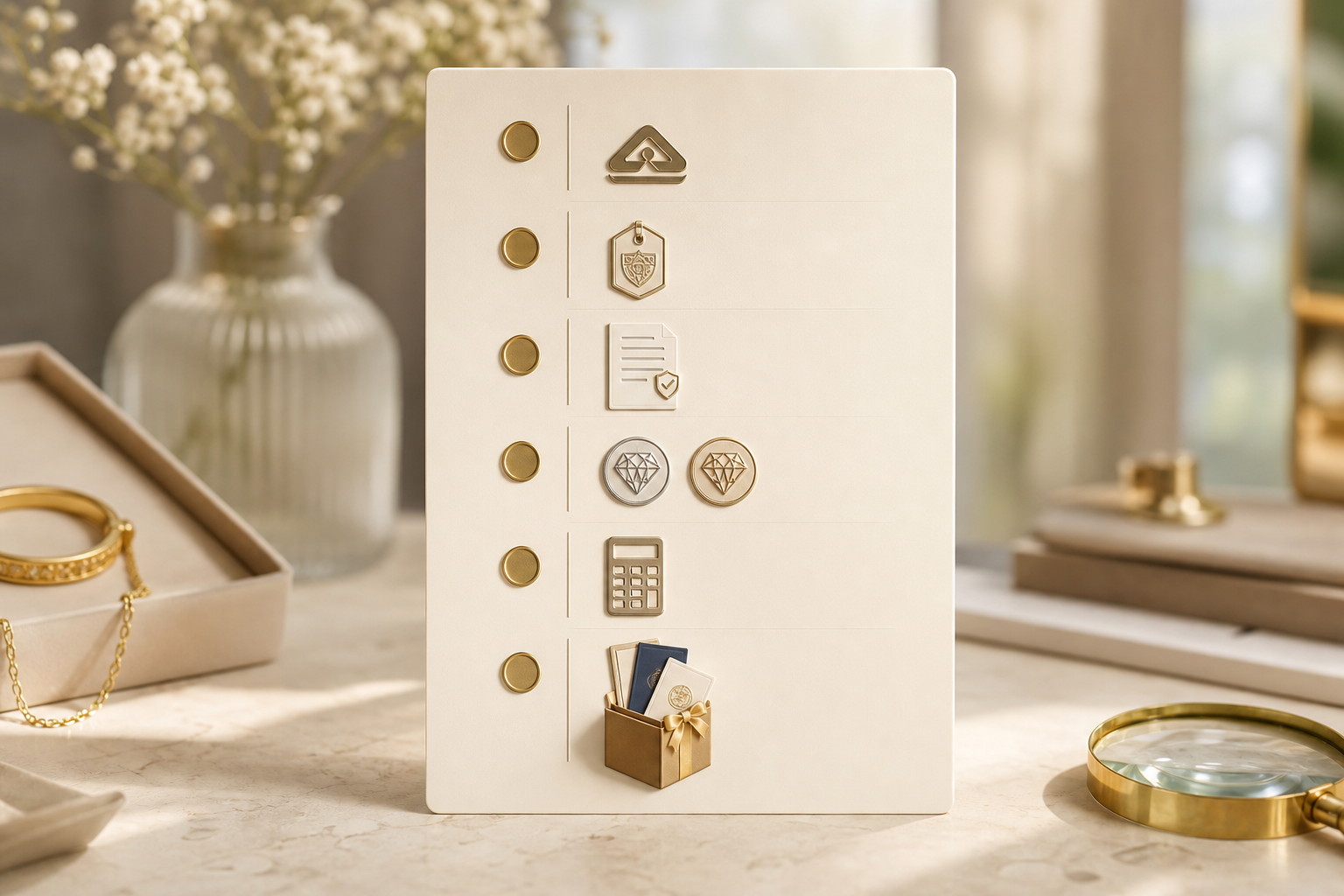 step-by-step gift buyer guide gold checklist