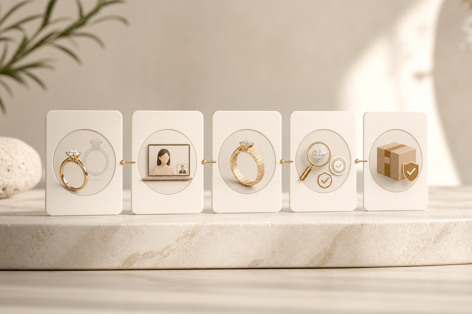 Step-by-step bridal jewelry shopping flow