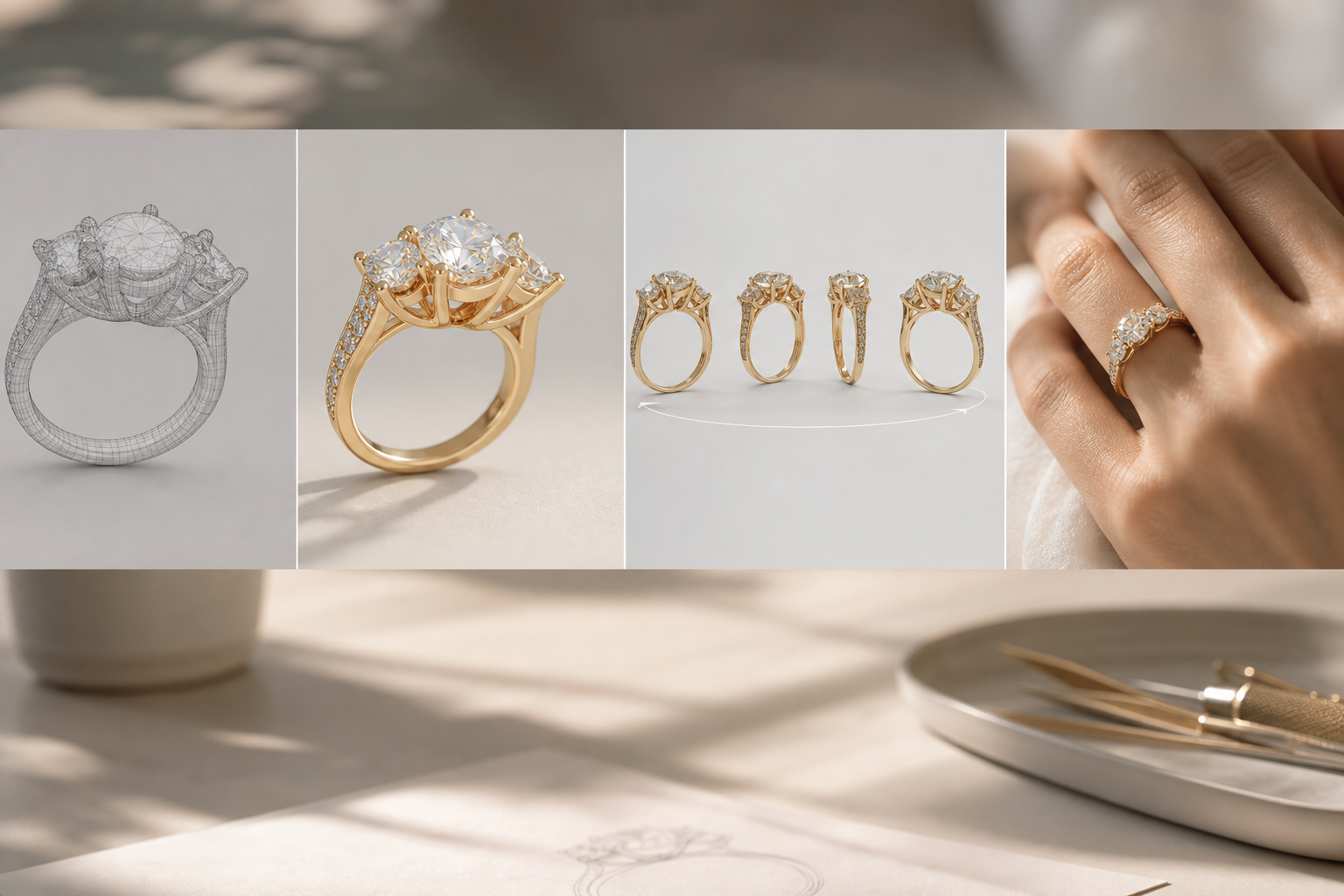 How 3D preview flows from CAD to render to final piece
