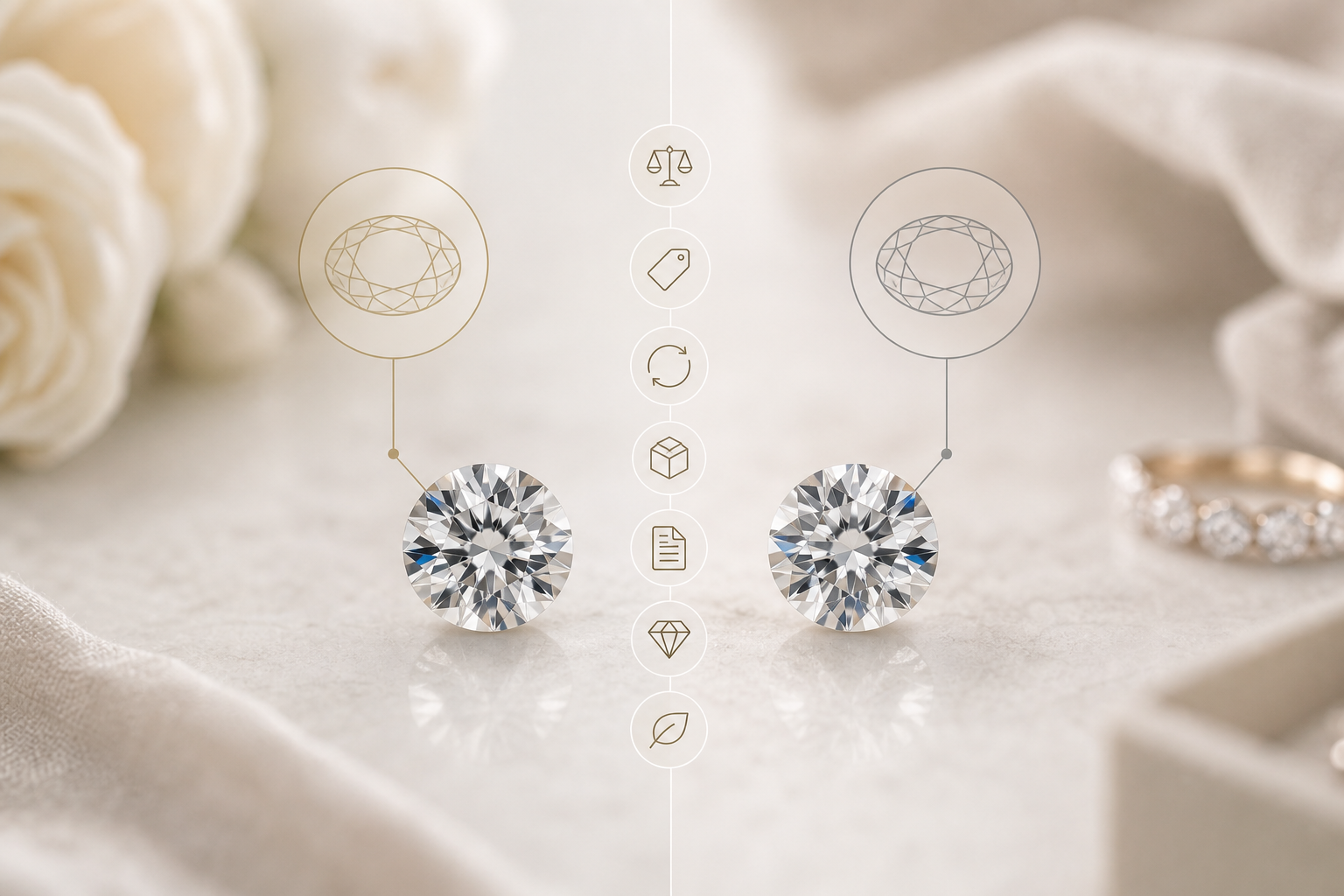 IGI vs GIA bridal comparison visual