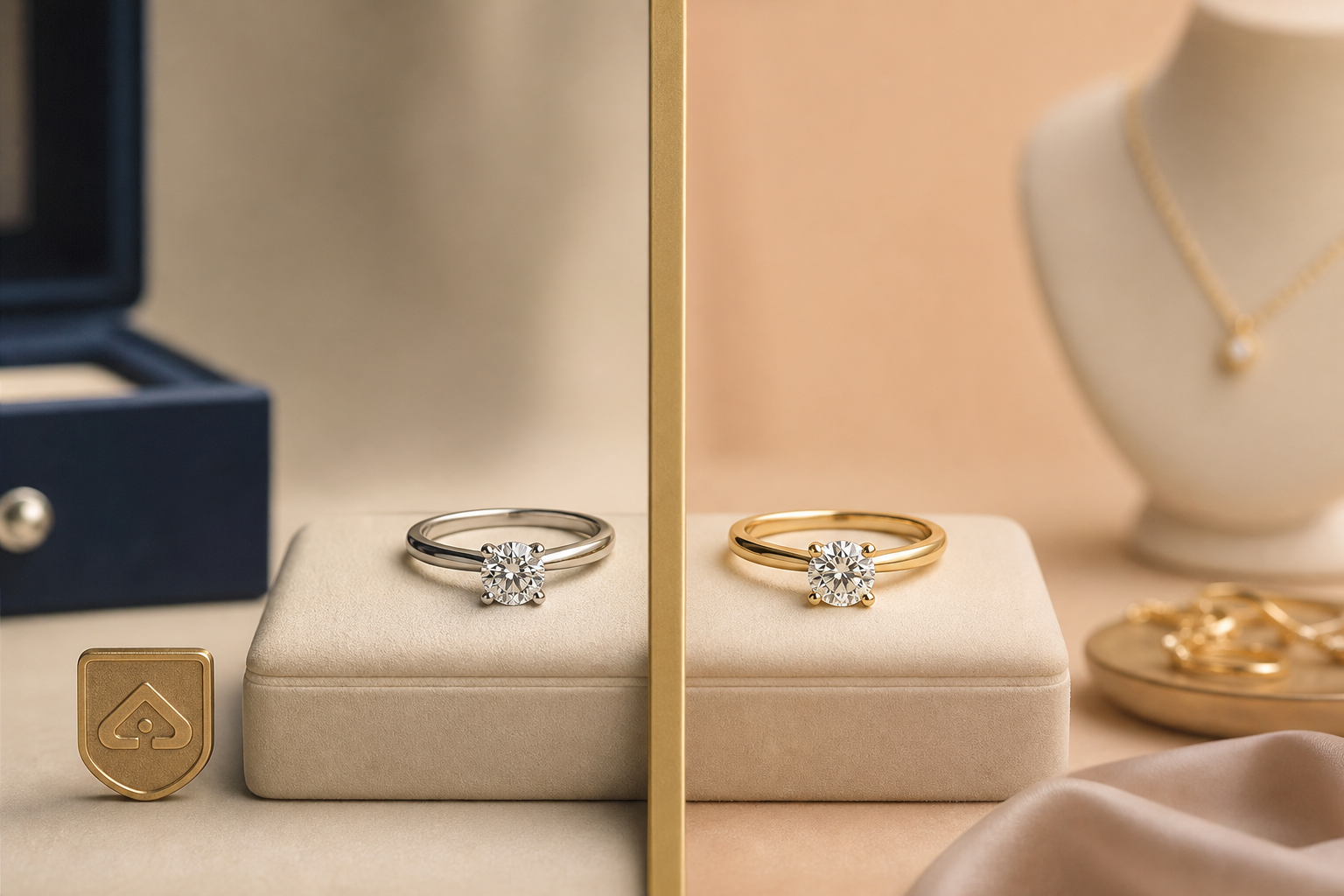 comparison chart of Caratflow vs Tanishq on shipping, returns, certification, pricing transparency
