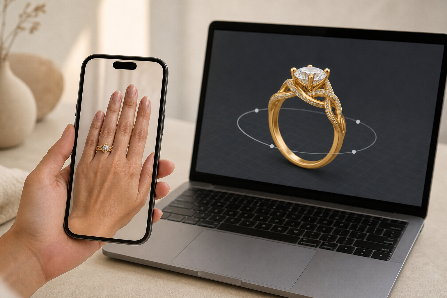 custom jewelry design with 3d rendering comparison hero