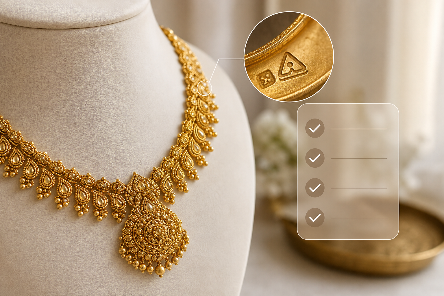 best bis hallmarked gold with purity guarantee visual checklist