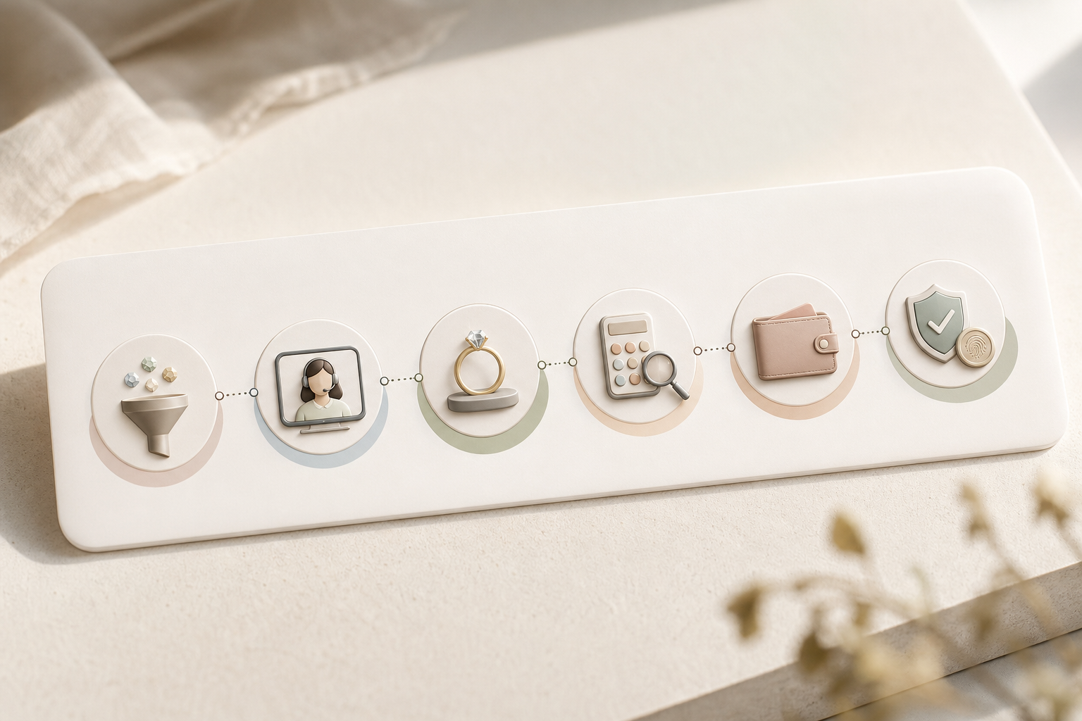 Step-by-step bridal buying flow