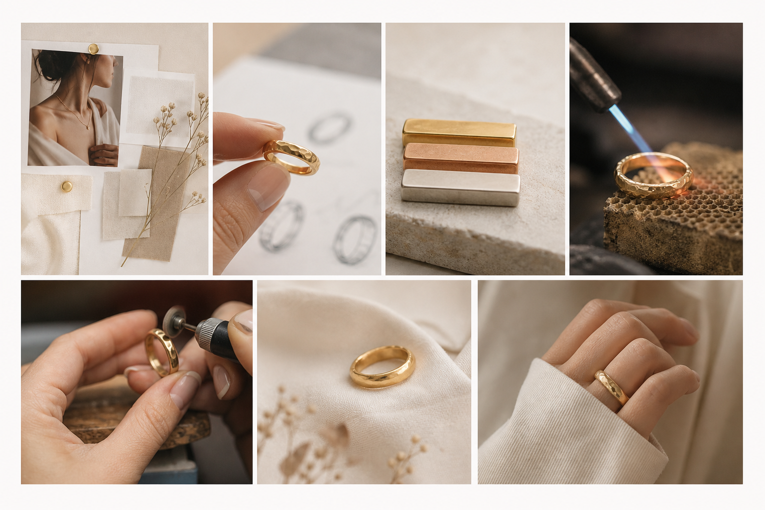 visual step-by-step of custom jewelry workflow