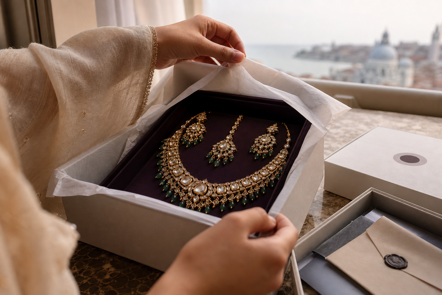 insured shipping bridal set unboxing