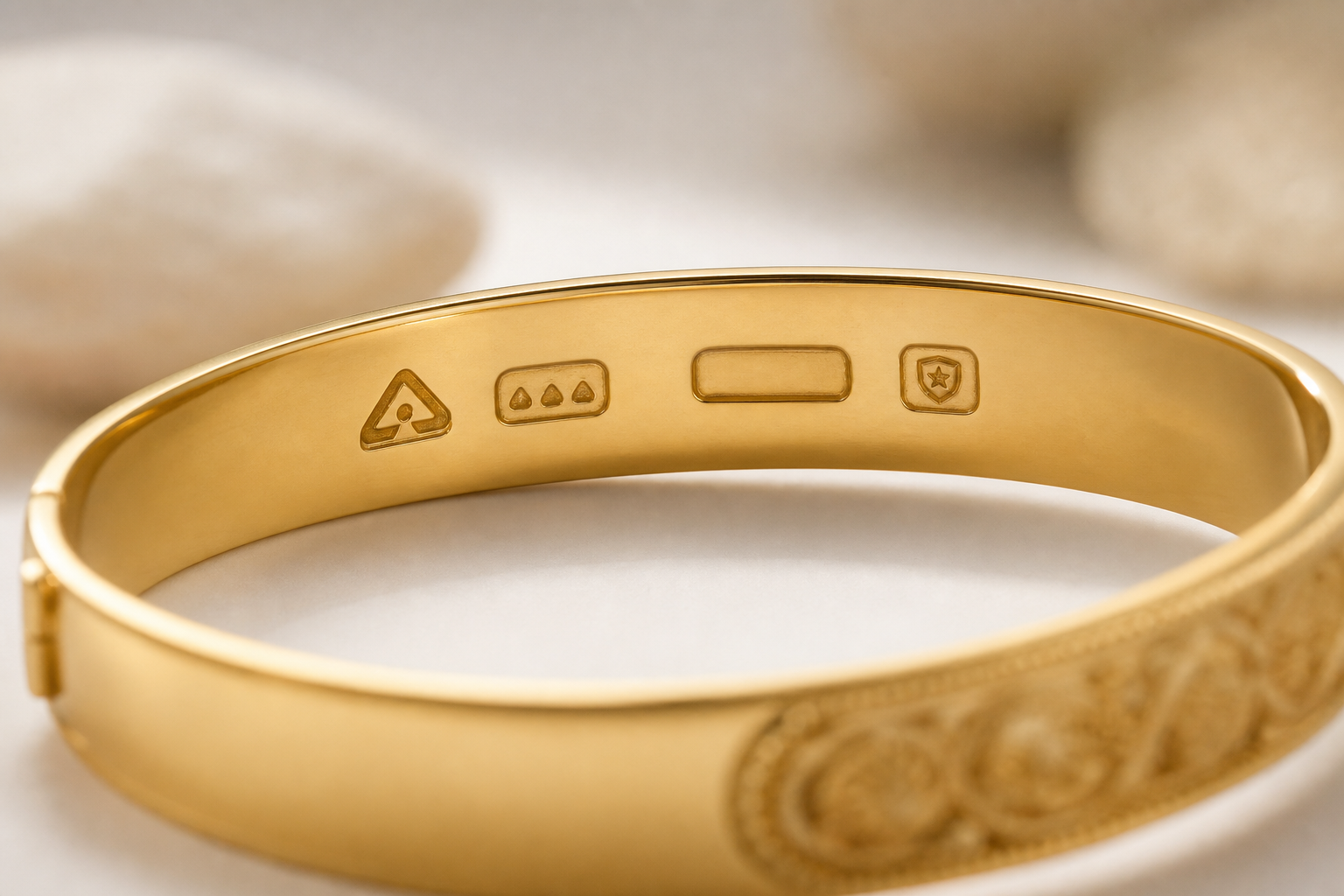 bis hallmarked gold with purity guarantee. HUID and stamp guide
