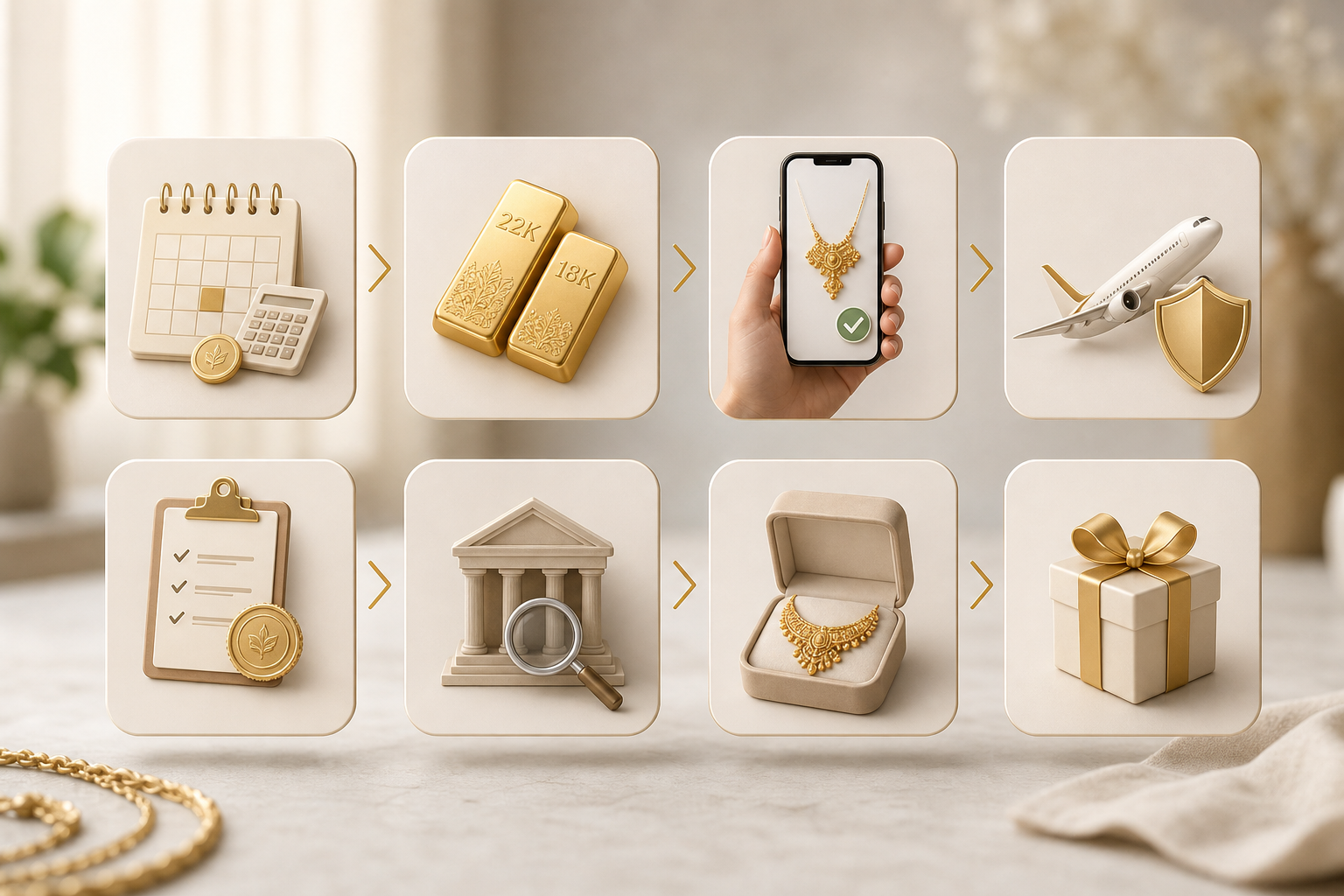 Step-by-step insured shipping flow for jewelry gifts