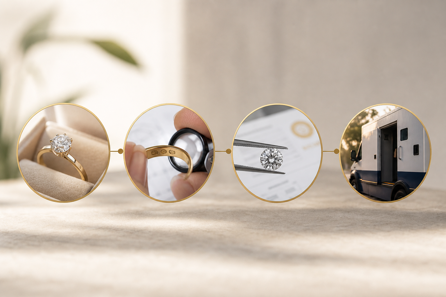 insured international jewelry shipping process map