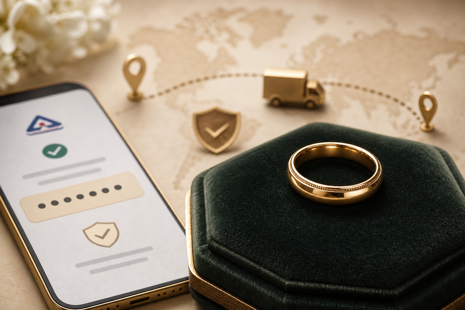 BIS hallmark HUID verification and insured international shipping