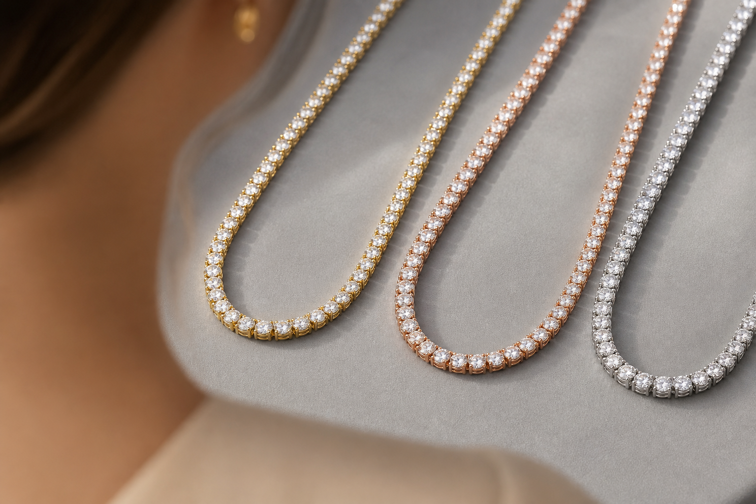 metal choices for tennis necklaces